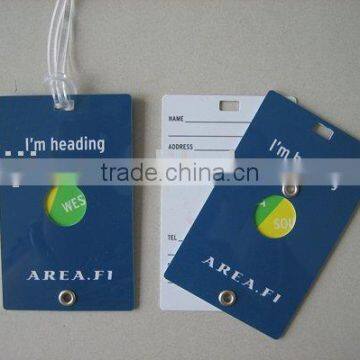 Plastic card luggage tag