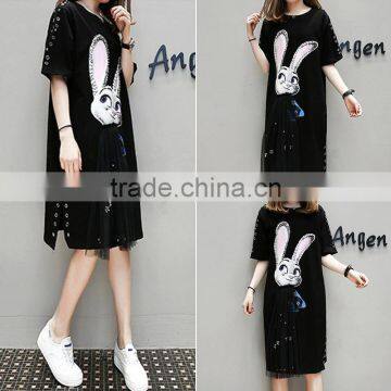 Z&M New Women Latest Fashion Dress Cartoon Dress Sheath Dress photo-6