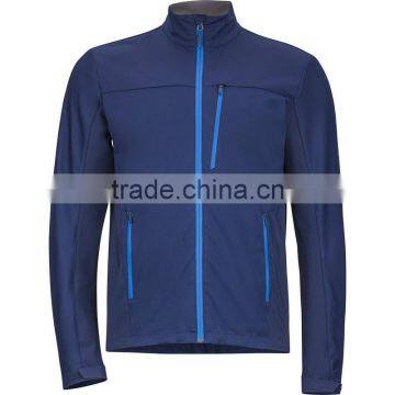 100% warm up windproof men softshell jacket with sport design