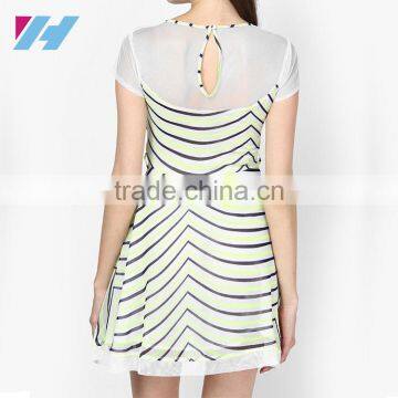 New Fashion Ladies Sleeveless Georgette Dress Patterns Mini Shift Dress photo-3