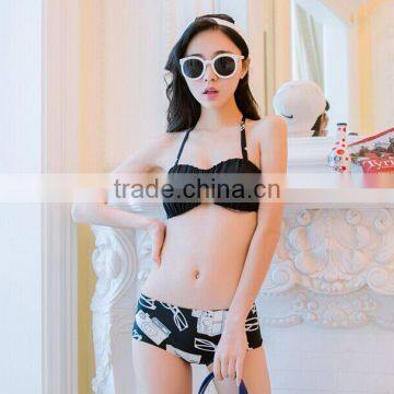 Custom Sexy Women's Patchwork Swimwear /Push Up Bikini Patchwork Bathing Suit Bandeau Beachwear