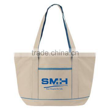 Boat Accent Tote Bag - Features a Full Top Zipper Closure, Front Open Pocket and Comes With Your Logo. photo-3