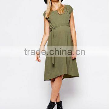 Maternity Swing Dress With Dipped Hem Maxi Dress China supplier