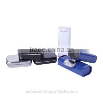 R1841H Rectangle Sliver Metal Hinged Tin Containers for Candy Chewing Gum photo-2