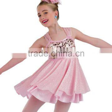 2016 - glitter dress with shorts teen lyrical Girl's sequin lycrial fairy ballet dance dress