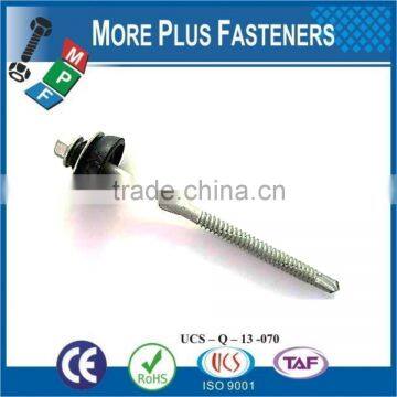 Made in Taiwan Double Thread Hex Flange Fibercement Light Section Heavy Duty Wafer Head Steel Special Self Drilling Screw photo-3