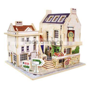 DIY Wood Assembling Toys Wooden Model Of Three-dimensional 3D Puzzle Educational Toys for Children Castle Model Jigsaw Puzzle photo-5