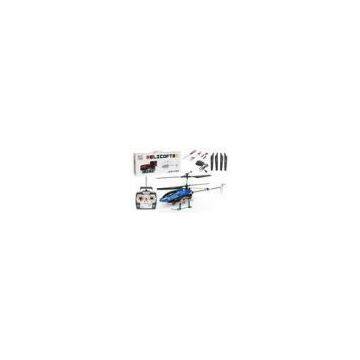 Blue Metal Frame 3 channel radio controlled  indoor helicopters  with  50m Control Range