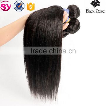 Black Rose 16 18 20 inch Straight Human Hair Weave, Raw Unprocessed Straight Peruvian Human Hair Bundles