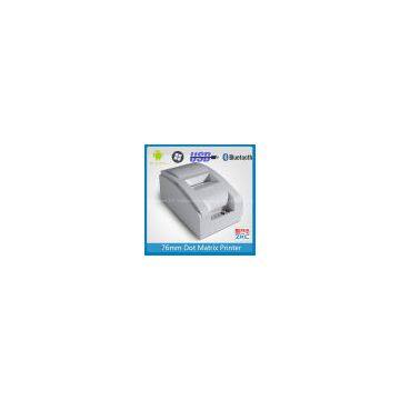 76mm dot matrix Professional Label/invoice Printer support serial port/bluetooth/USB