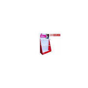 Recycle Counter Display Stands , Paper Corrugated Spin Cardboard Hook Display