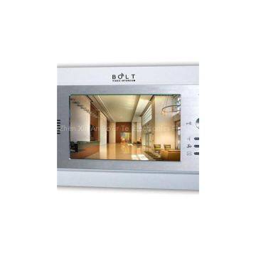 7 Inch Color TFT LCD Monitor 4+2 Wire Or CAT5 Cable Video Intercom System For Multi Apartments With Alarm Function