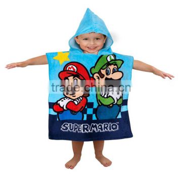 China Wholesale Manufacturer Custom Design Velour Hooded Bath Towel