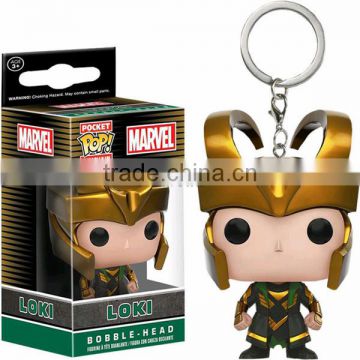 New Arival Pocket POP Keychain Marvel Loki, Marvel Mini PVC figure doll, POP figure toys