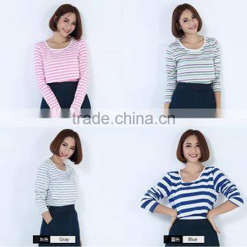 Comfortable Cotton Striped Maternity Clothes formal breast feeding clothing for adult breast feeding