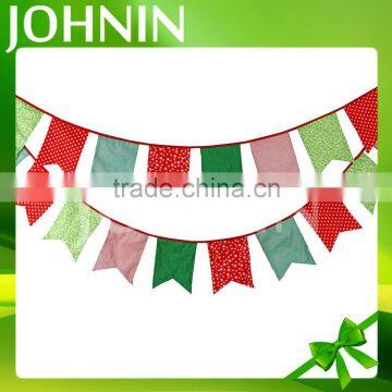NO MOQ Polyester Cotton Christmas Flag Bunting for Party Decoration photo-2