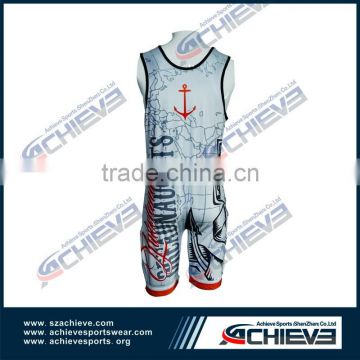 low cut custom wrestl singlet for 2017