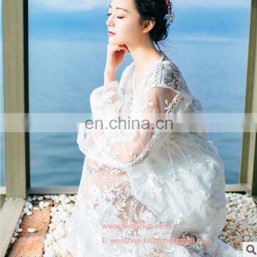 2016 Summer Pure Color Sexy Crochet Lace Dress