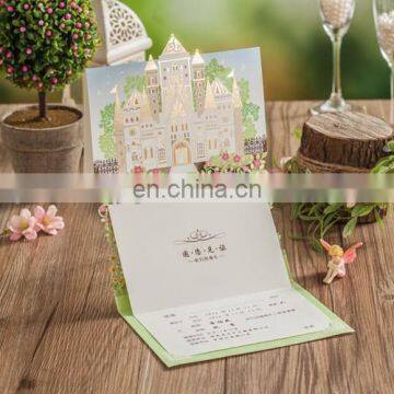 New Arrival 6026 Love Tree Fairy Castle Wedding Invitation Cards