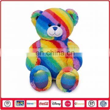 Wholesale New Style Plush Custom Rainbow Bear For Kid Gift