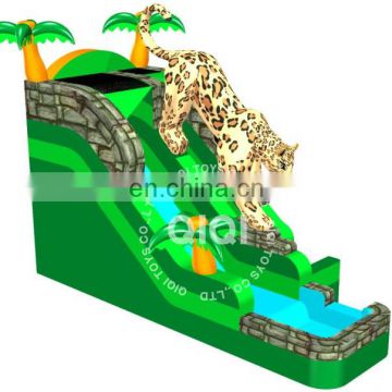 Hot Selling Manufacture Jungle slip n slide water pvc tropical inflatable slide