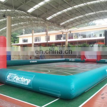 2016 customized color inflatable soccer field with nes design