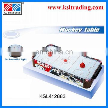 2014 Hot mini air hockey table fan music,light,table top ice hockey outdoor wooden toys for sale