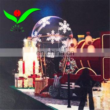 Outdoor Christmas inflatable snow globe snow ball advertising on frame