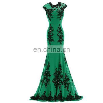 Mermaid Evening Dresses Long 2016 Free Shipping Jewel Appliqued Beaded Sweep Train Formal Dresses for Special Occasions