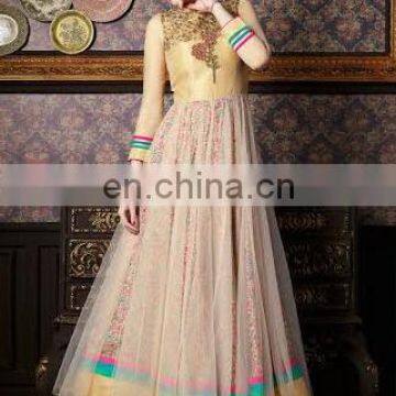 Party wear beige elegance floral suits for girls and woman