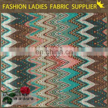 Onway Textile African design 100% rayon shirts printed fabrics