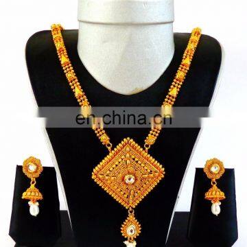 Gold Plated Laxmi Coin Jewellery-Indian Traditional Jewellery Set -Long Rani Haar Harem Necklace photo-2