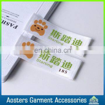 Custom clothing satin label brand label printed garment print labels