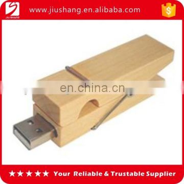 Personalised custom rectangle clamp wooden usb stick cover