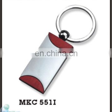 Red customer logo promotional keychain wholesale key chain keyring