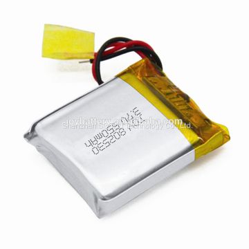 SOSLLI 802530 rechargeable li-ion lipo battery 3.7v 500mAh for wearable devices