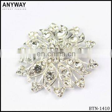 Silver color bling small snowflake rhinestone buckle for wedding invitations