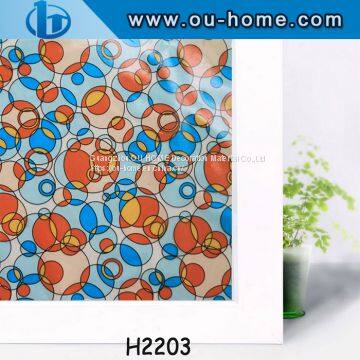 OUHOME PVC Film Manufacturer Color Stained PVC Static Window Film Plastic Vinyl Sticker photo-5