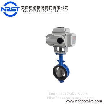 Flow Control Valve 2inch Wafer Type Motorized Butterfly Valve Water photo-2