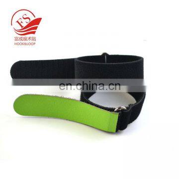 Gold supplier mental ring double side soft loop fabric strapping fastening with PU backing