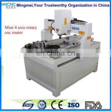 Professional cnc wood engraving machine/mini cnc router/0609 4 axis cnc router