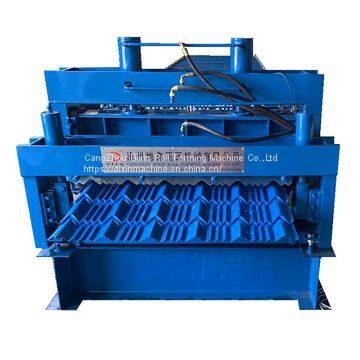 Glazed trapezoidal sheet roof tile wall panel roll forming machine good sale