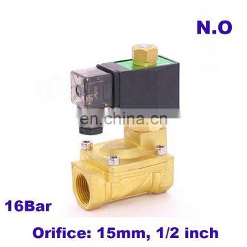 GOGO Normally Open 2 Way Pilot Diaphragm Brass Water Solenoid Valves Flow Control 1/2" BSP 24v 220V AC 15mm PX-15K NBR 0.5-13bar photo-2