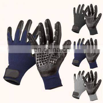 Manufacture Wholesale Massage Deshedding Hair Removal Brush Cleaning Pet Dog Cat Bath Grooming Glove For Dog Pet photo-2