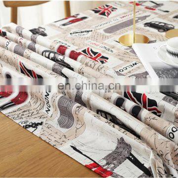 Cotton Table Cloth Wholesale Printed Tablecloth of British Style Hotel Waterproof Table Cloth photo-6