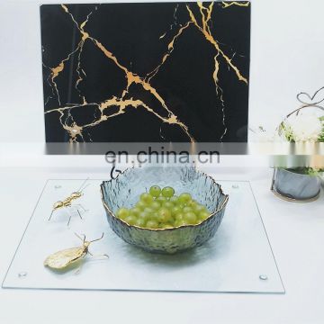 Wholesale pattern design tempered glass cutting board