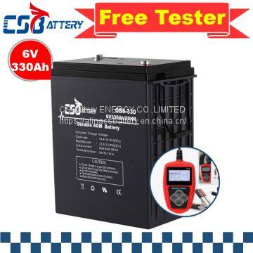 Csbattery 6V210ah Sealed-Lead-Acid AGM Battery for Forklift/Charger/Telecom/Power-Tools/Solar/Ali photo-5