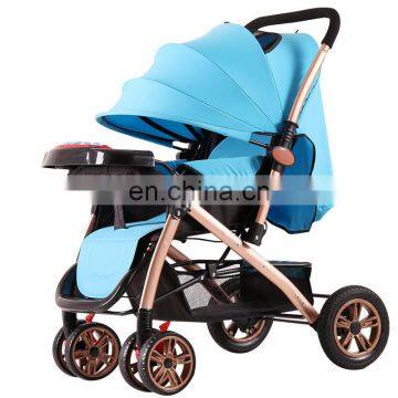 High Landscape Baby Stroller Factory Wholesale Lightweight Foldable Pram 2 in 1 Pushchair