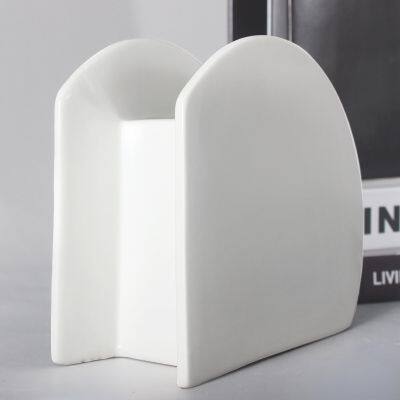 Interbedded European Style Colored Glaze White And Black Ceramic Vase, Home Dinning Table Decoration photo-3