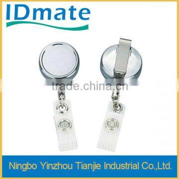 Chrome Steel Badge Reel With Reinforced PVC Strap